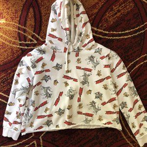 Tom and Jerry Crop Top Hoodie